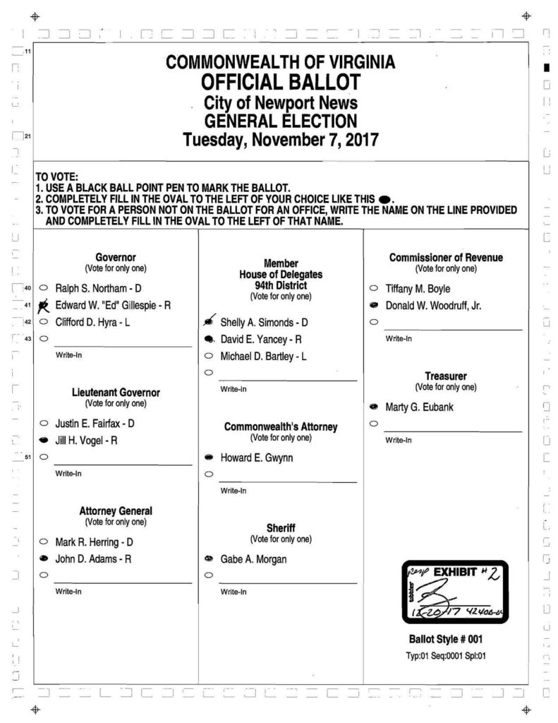 Disputed Virginia ballot AUDIT USA